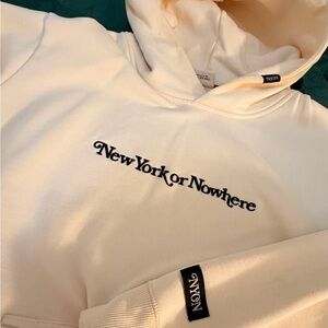 New York or Nowhere Cream Signature Hoodie for Men